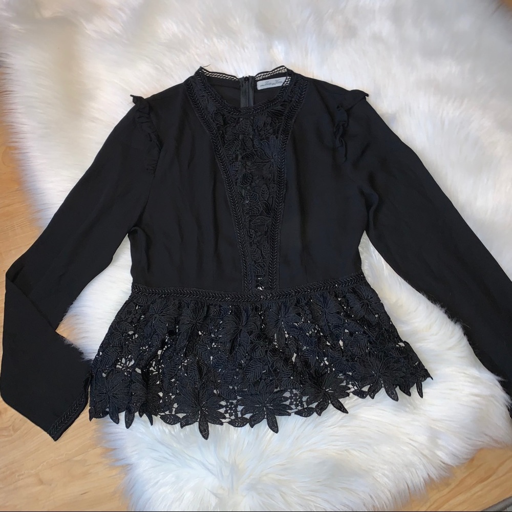 Lucy wang peplum lace top